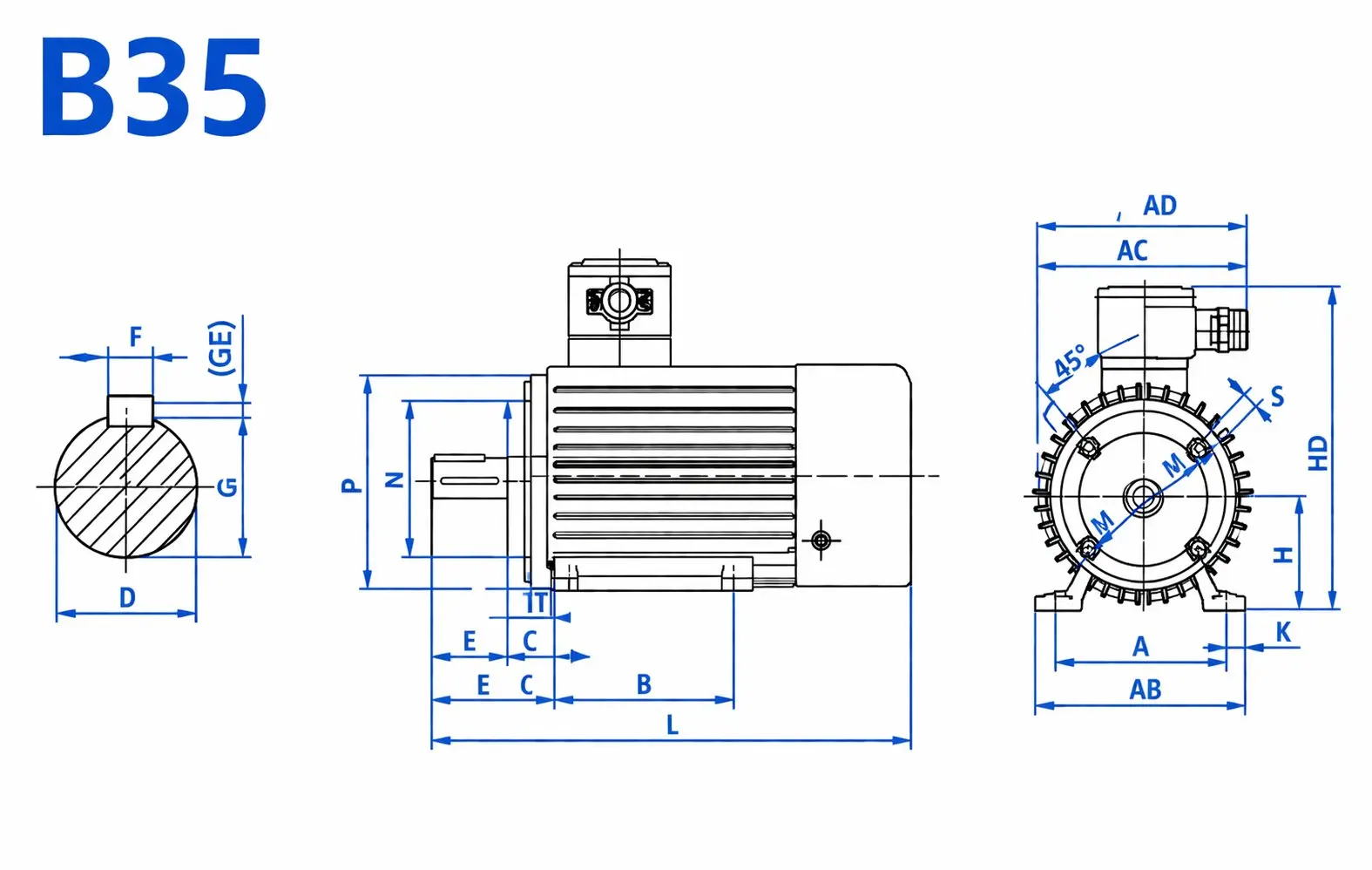 YBX4 Series Gear Motor B35