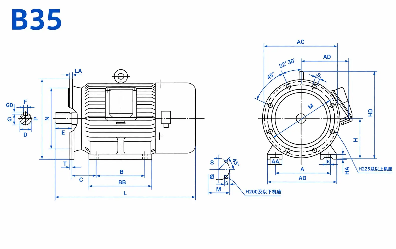 YVF2 Series Gear Motor B35